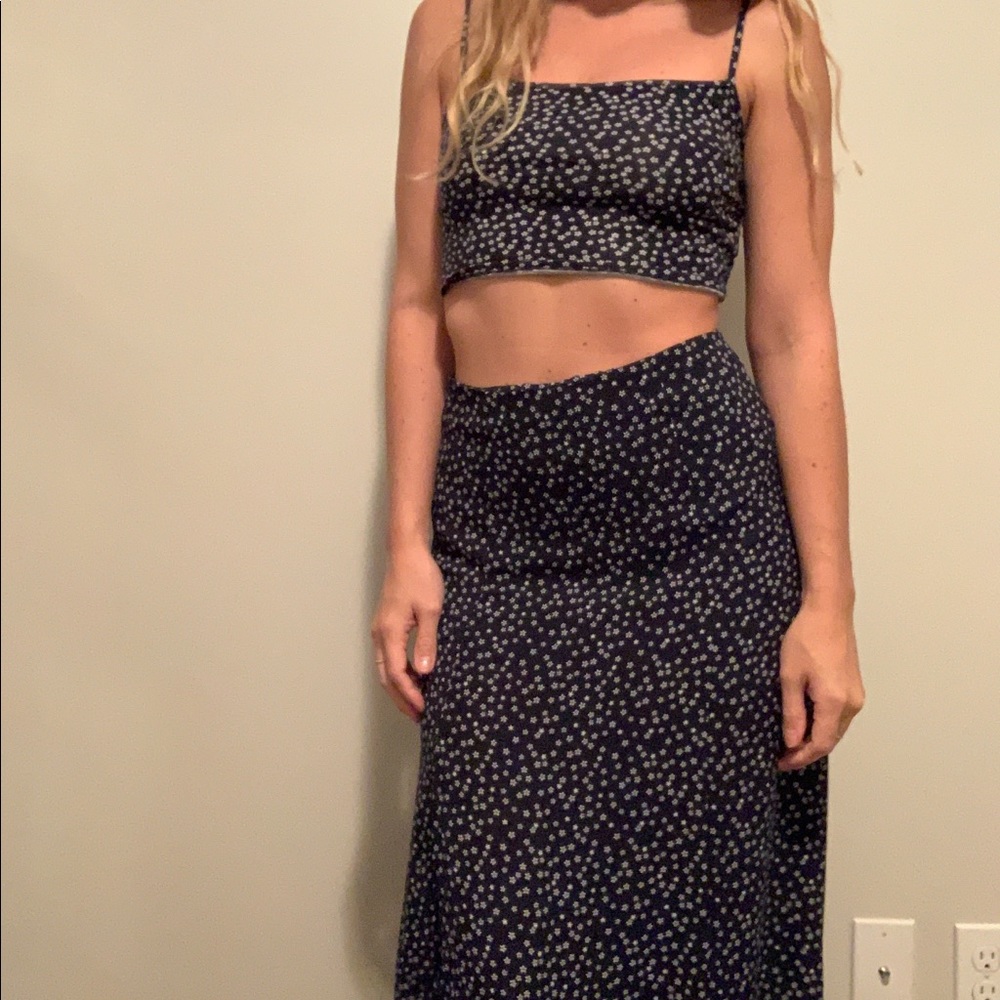 Maxi skirt and crop top set